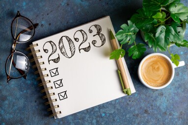 New,Year,Resolutions,2023,On,Desk.,2023,Resolutions,List,With
