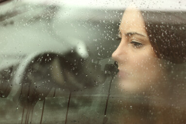 Sad,Woman,Or,Teenager,Girl,Looking,Through,A,Steamy,Car