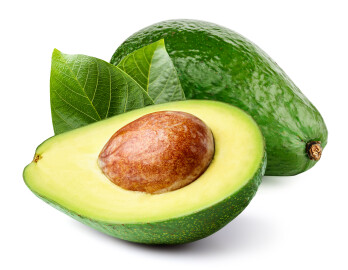 Avocado,With,Leaf,Isolated,On,White,Clipping,Path.,Professional,Food
