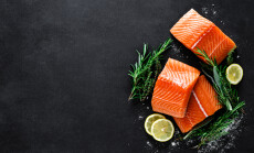 Salmon.,Fresh,Raw,Salmon,Fish,Fillet,With,Cooking,Ingredients,,Herbs