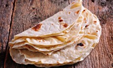 Homemade,Bread,(pita,,Lavash,Bread),On,Old,Wooden,Background.