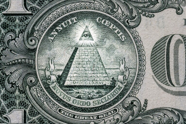 All-seeing,Eye,On,The,One,Dollar.,New,World,Order.,Elite
