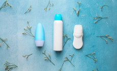 Different,Deodorants,On,Color,Background