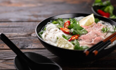 Vietnamese,Soup,Pho,Bo,With,Beef,And,Noodles,On,A