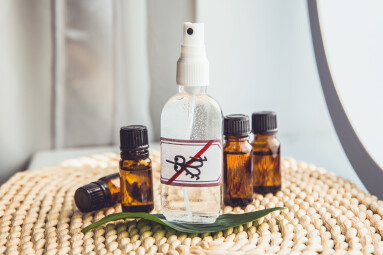 Homemade,Essential,Oil,Based,Mosquito,Repellent.,Flat,Lay,View,Of