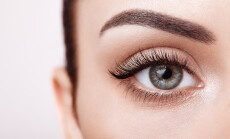 Female,Eye,With,Extreme,Long,False,Eyelashes.,Eyelash,Extensions.,Makeup,