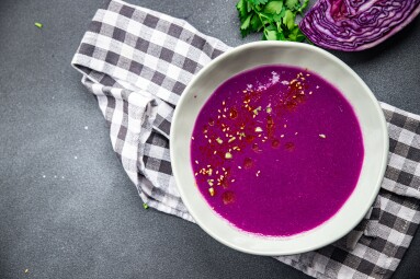 Red,Cabbage,Cream,Soup,First,Course,Purple,Dish,Meal,Food
