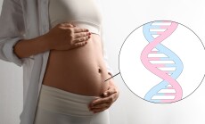 Noninvasive,Prenatal,Testing,(nipt),,Banner,Design.,Pregnant,Woman,On,White