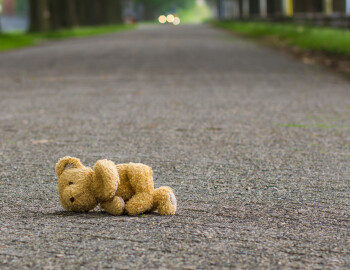 Lost,Teddy,Bear,Lying,Alone,On,The,Road