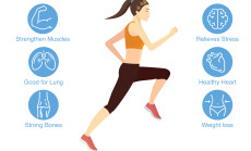 Healthy,Woman,In,Run,Posture,With,Data,Of,Health,Benefits