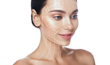 Lifting,Lines,,Advertising,Of,Face,Contour,Correction,,Skin,And,Neck