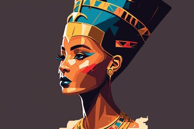 Vector,Realistic,Illustration,Of,Nefertiti,From,Egypt