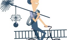 Cartoon,Cycling,Chimney,Sweeper,Illustration.,Chimney,Sweeper,On,The,Bicycle