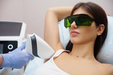 Laser,Epilation,And,Cosmetology,In,Beauty,Salon.,Hair,Removal,Procedure.