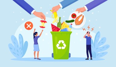 Food,Waste,Problem,And,Composting,Meal,Leftover.,People,Throw,Away