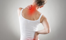 Spine,Osteoporosis.,Scoliosis.,Spinal,Cord,Problems,On,Woman's,Back.