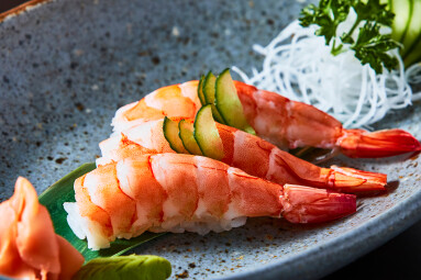 Japanese,Sushi,-,Shrimp,Nigiris.