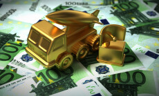 Gold,Missile,System,And,Radar,On,The,Euro,Money.,3d