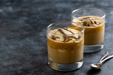 Affogato,With,Ice,Cream,,Coffee,Glass,With,Whipped,Cream,And