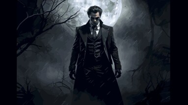 Enchanting,Vampire,In,The,Night,Dark,And,Mysterious,Vector,Illustration