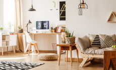 Modern,Loft,Interior,Full,Of,Natural,Wooden,Furniture,And,Accessories