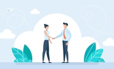 Handshake,Of,Business,Partners.,Handshake,Man,And,Woman.,Meet,Business