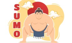 Sumo,Wrestler,Illustration,With,Fighting,Japanese,Traditional,Martial,Art,And