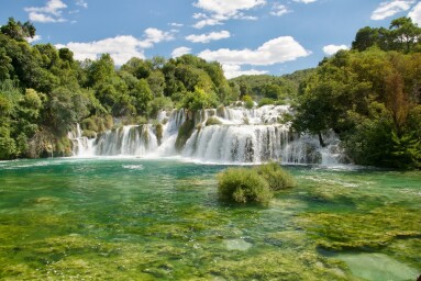 Croatia,Krka,Summer,Landscape,View.,Krka,Is,A,River,In