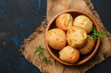 Homemade,Cheese,Buns,,Rustic,Style,,Vintage,Wooden,Background,,Top,View