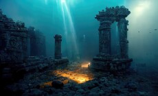 Atlantis,,The,Lost,Underwater,City.,3d,Illustration.