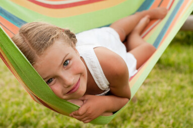 Happy,Childhood,-,Cute,Girl,In,Colorful,Hammock