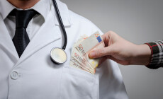 Medicine,Doctor,Receiving,Large,Amount,Of,Euro,Banknotes,As,A