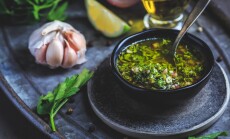 Chimichurri,Verde,-,Traditional,Argentine,Condiment,,Made,From,Finely,Chopped