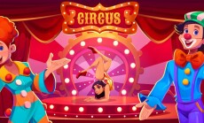 Circus,Performers,On,Arena,Background.,Vector,Cartoon,Illustration,Of,Female