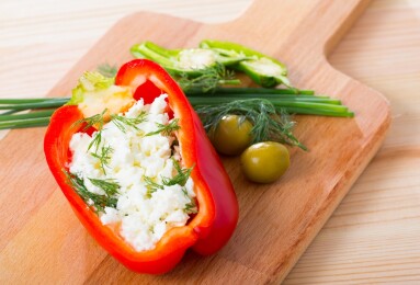 Stuffed,Tasty,Half,Of,Pepper,With,Brynza,,Dish,Of,Bulgarian