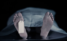 Close-up,Of,Dead,Body,Feet,At,Morgue,Or,Hospital,With