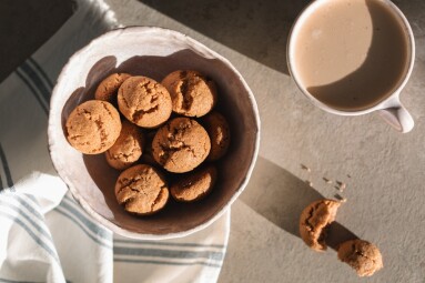 Almond,Sugar,Free,Cookies,And,Coffee,On,Table.,Healthy,Dessert