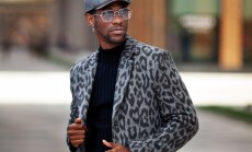 Portrait,African,American,Young,Male,In,Trendy,Outfit,Coat,With