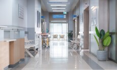 Empty,Hospital,Reception,Hall,During,The,Day.,Modern,Clinic,With