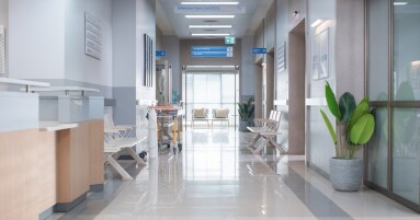 Empty,Hospital,Reception,Hall,During,The,Day.,Modern,Clinic,With