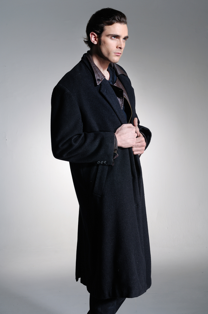 Elegant,Young,Handsome,Man,In,Long,Stylish,Coat.,Studio,Fashion