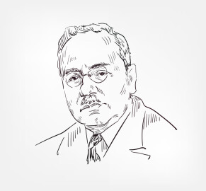 Alfred,Adler,Austrian,Medical,Doctor,,Psychotherapist,,Founder,Psychologist,Vector,Sketch