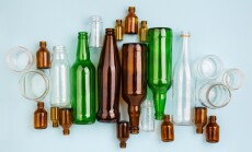 Separate,Collection,Of,Glass,Garbage.,Colorful,Bottles,And,Cans,For