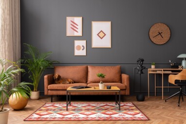 Modern,Living,Room,Interior,With,Mock,Up,Poster,Frame,,Brown