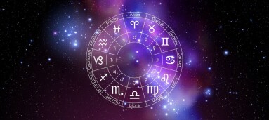 Circle,With,Zodiac,Signs,On,Colorful,Starry,Space,Background.,Vector