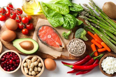 Many,Different,Healthy,Food,On,White,Table,,Flat,Lay