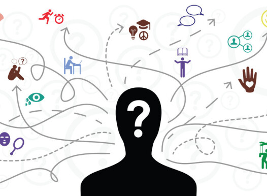 Vector,Illustration,Of,Person,Silhouette,And,Arrows,For,Different,Life