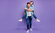 Full,Length,Photo,Of,Romantic,Funny,Funky,Married,People,Have