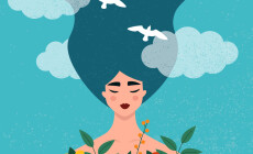 Mental,Health,Concept.,Portrait,Of,A,Happy,Young,Beautiful,Woman.