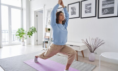 Fit,Healthy,Young,Woman,Doing,Pilates,Yoga,Exercise,Fitness,Training